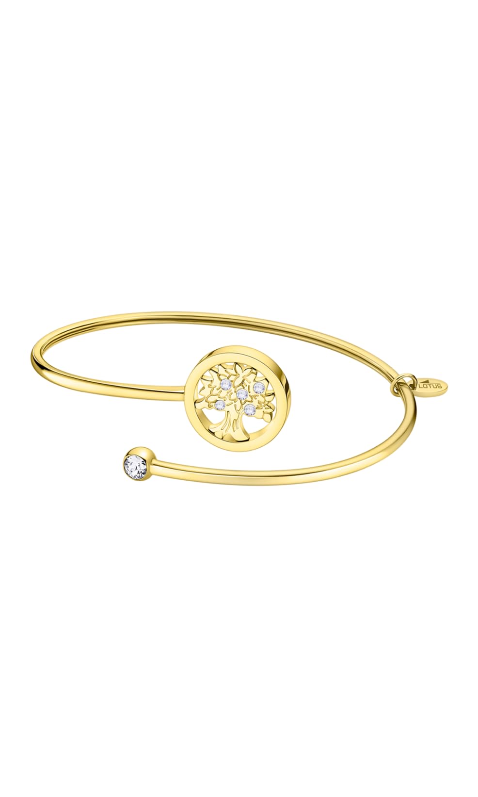 LOTUS STYLE Pulsera Acero Inoxidable Mujer LS2169-2/8 Árbol de la Vida - Sofisticado Brazalete con Pulido y Acabado Refinado - Pulsera Dorada 6,1 cm - Regalo Cumpleaños, Aniversario, Ocasión Especial