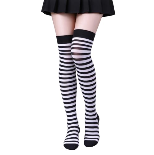 Chaussettes Bestjybt femme épaisses rayées par-dessus genou