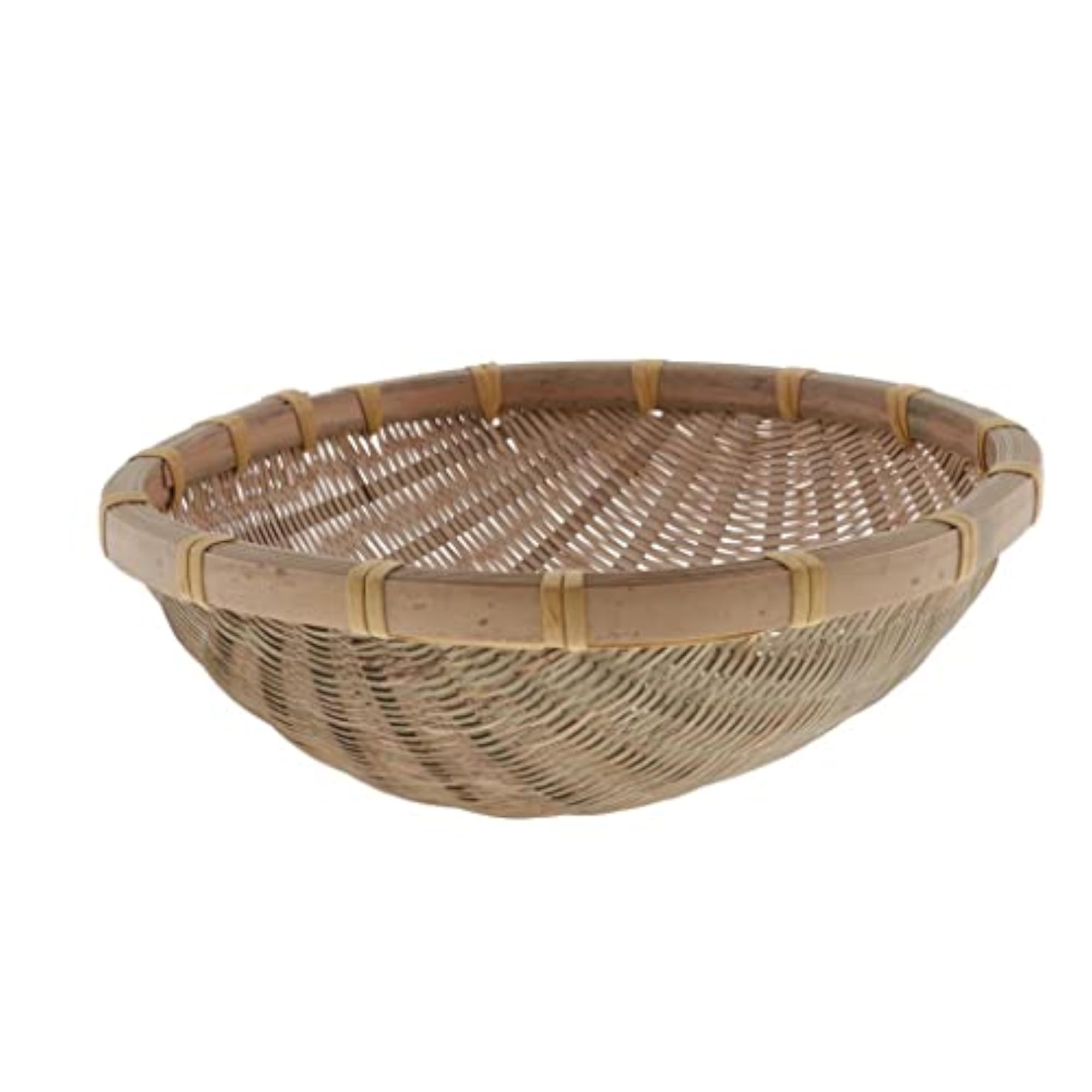 Handmade Bamboo Weaved Basket, Stackable Handicraft