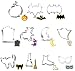 Produktbild JIASHA Halloween Ausstechfomen Set - 11 Stück Edelstahl Keksausstecher von Kürbis, Hexenhut, Geist, Süßigkeiten, Fledermaus, Katze Plätzchen Ausstecher