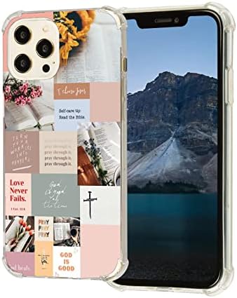 mehidpur Christian Bible Verse for iPhone 12 Pro Max Case,Jesus Christian Positivity Motivational Quotes Case for Teen Man Women,Soft TPU Bumper Case Compatible for iPhone 12 Pro Max