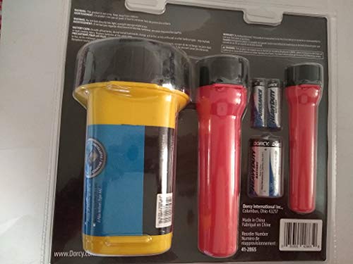 Dorcy 41-2865 Luminator Flashlight Combo With Batteries, 3-Pack, Multicolor #TOP1