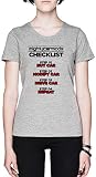 Mighty Mods Check List Gris Femme T-Shirt Taille XS Grey Women's Tee Size XS