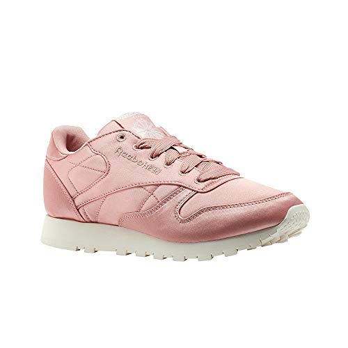 Image of Reebok Women's 100% Leather Sneaker, Chalk Pink /Classic White, 8.5 M US