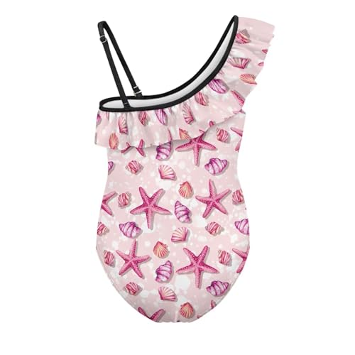 Girls'one Piece Swimsuit,Ruffle Strap Bathing Suit with Adjustable Strap Kids Beach Pool Quick Dry Swimwear 3-142