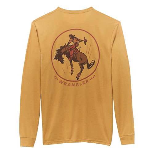 Wrangler Men's Gold Bucking Horse Tee Gold L2