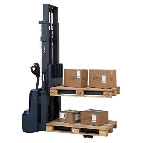 Carretilla elevadora eléctrica Carretilla elevadora eléctrica de 1 t / 1000 kg Altura de elevación 3,0m / 3000 mm - Longitud de la horquilla 1150 mm con elevación inicial