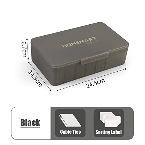 STARRY G Cable Tidy Box with Lid, 7 Grids Cable Organizer Box, Cable Management Box - Image 2