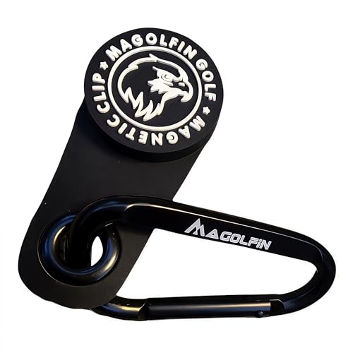 MAGOLFIN Mangetic Clip for Golf Towels Powered Magnet with Clip Removable from Golf Towels Golf Accessories Golf Cart Accessories