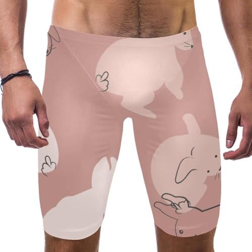 Traje de baño para hombres y niños Pink Line Rabbit ideal para entrenamiento de resistencia