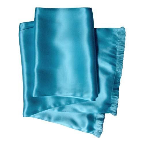 Classic Aviator Scarf for Women - 100% Silk - Twin Layered Satin Silk - 8” x 58” - Hair Scarf