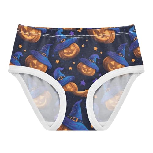 Girls Underwear Soft Cotton Halloween Pumpkin Kids Panties in Sizes 2/3t, 4t, 5t, 6 and 8