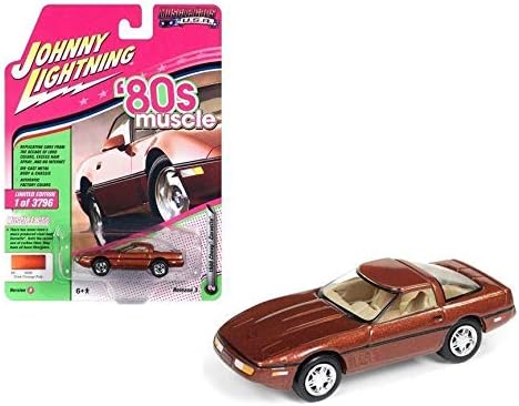 Johnny Lightning 1 64 Muscle Cars USA - 1988 Chevrolet Corvette Dark Orange Poly Toy