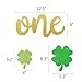 Yaaaaasss! St Patrick's Day Lucky One Banner with Lucky Four Leaf Clover Shamrock Garland for First Birthday Party Supplies Glitter Green Baby Shower Decorations