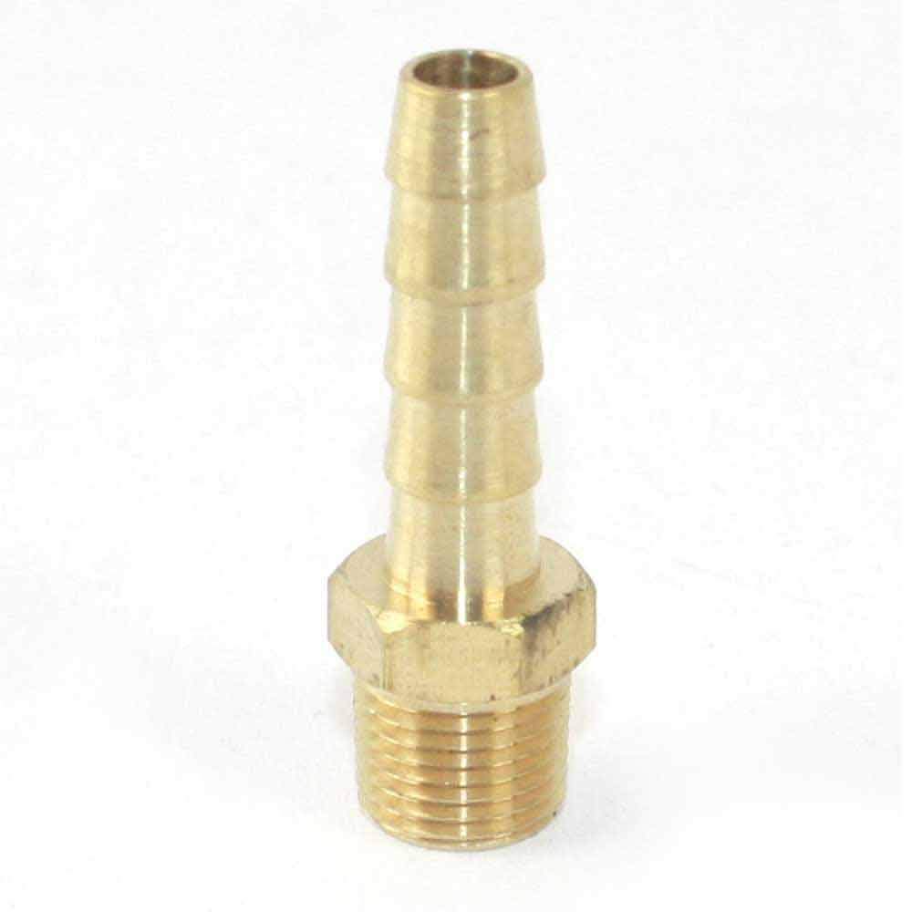 Interstate Pneumatics FM24 Brass Hose Barb Fitting, Connector, 1/4 Inch Barb X 1/8 Inch NPT Male End-Pack of 5