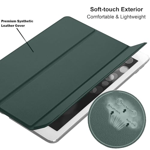 Image of DuraSafe Cases for iPad Mini 7.9 Inch 3rd 2nd 1st Gen [ Mini 3 Mini 2 Mini 1 ] MGNV2HN /A MGYE2HN /A MGNR2HN /A ME276HN /A ME279HN /A ME277HN /A Ultra Slim Smart Auto Sleep /Wake PC Cover - Dark Green