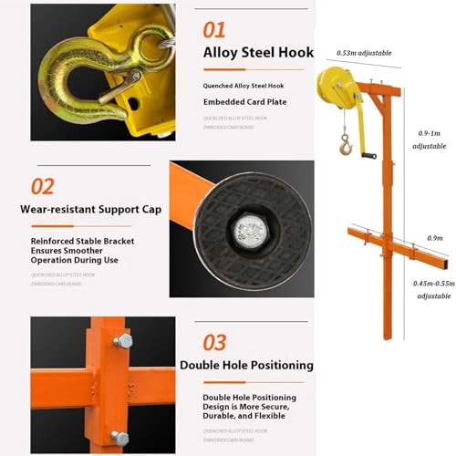 Kit para elevar aire acondicionado con cabrestante manual 150kg miniatura 3