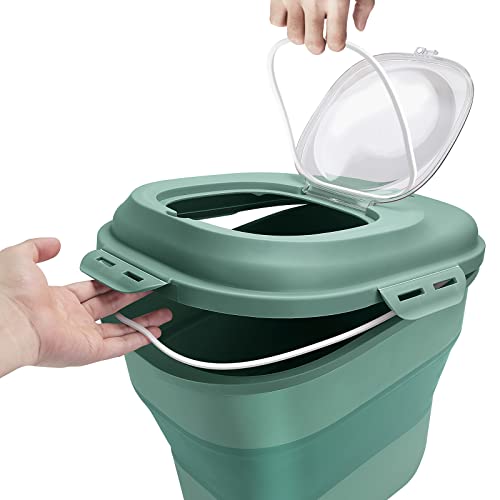 W.bedraw Collapsible Dog Food Storage Container 25 Lbs Capacity, Air Tight Storage Bin For Pet Food, Moisture-Proof | Rear-Wheel | Magnetic Lid Lock | #TOP1