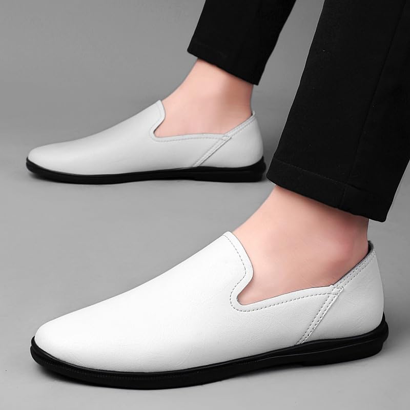 Dress Oxford for Men Tuxedo Prom Round Toe Prom Wedding Slip Resistant Block Heel Anti-Slip Rubber Sole Casual Synthetic Leather Slip On2
