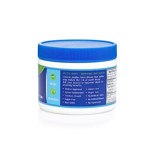 Spry Xylitol Peppermint Mints Sugar Free Candy - Promote Oral Health, Increase Saliva Production, Stop Bad Breath, Non-GMO, Gluten-Free, 240 Count (Pack of 2)