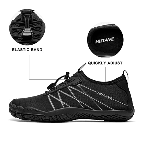 Image of HIITAVE Men Barefoot Water Shoes Beach Aqua Socks Quick Dry for Outdoor Sport Hiking Swiming Surfing