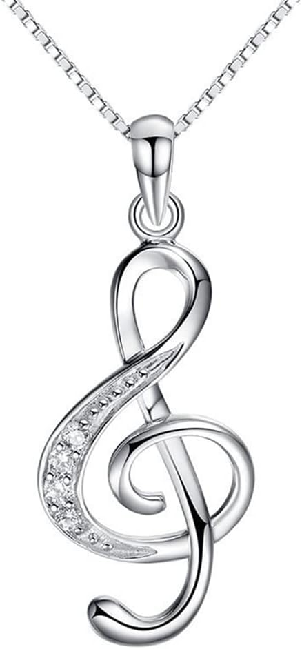 Music Note Necklace for Women Musician Pianist Birthday Christmas Gifts for Girls Daughter Sister Best Friend Music Gifts