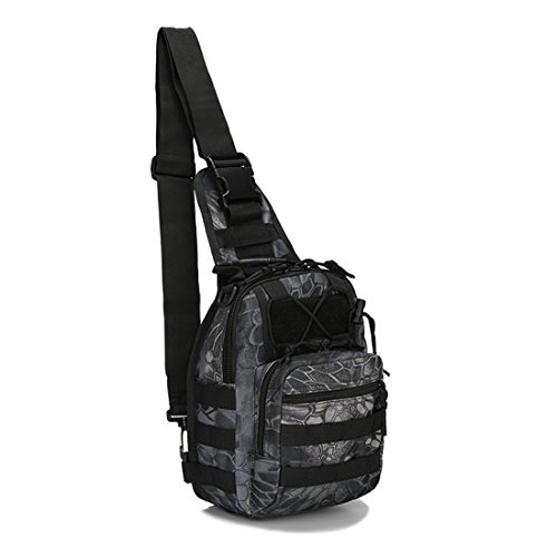 JKLYZXS Sac à bandoulière en Toile Camouflage Sports de Plein air Petit Sac à bandoulière Épaule Diagonale Sac Tactique en Plein air (Noir 2) Cover