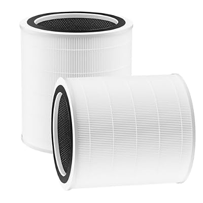 Core 400S Replacement Filter for LEVOIT Core 400S & Core 400S-P Smart Air Purifier, 3-in-1 High-Efficiency Activated Carbon Filter, Core 400S-RF (LRF-C401S-WUS),2 Pack, White