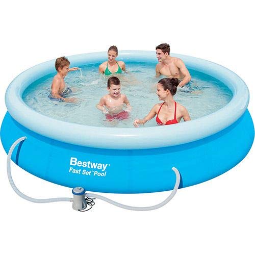 Piscina BestWay 5377 Litros + Bomba Filtrante 110v + Bomba de Inflar + CAPA