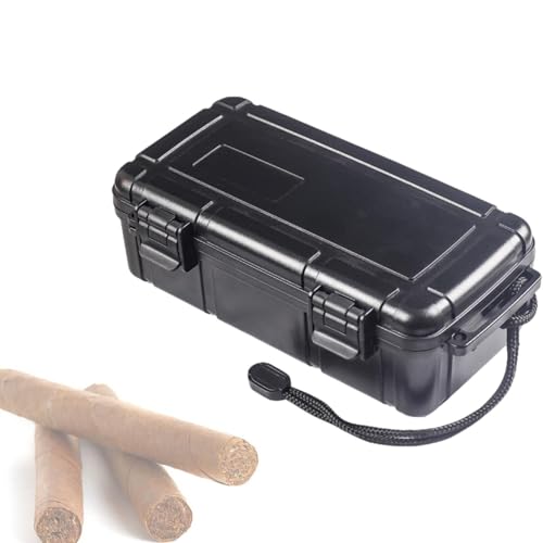 Humidor ermetico di grande capacità, scatola protettiva da viaggio, porta spugna con struttura antiurto, contenitore portatile, organizer con chiusura sicura con buona tenuta | adatto per vacanze Bu