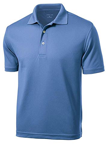 Joe's USA -Mens Tall Dri-Mesh Moisture Wicking Golf Shirt-XLT-Blueberry