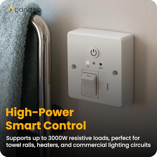 Smart WiFi Fused Spur Timer Switch for Immersion Heaters, Electric Towel Rails, Storage Heaters & Lighting - 13A Timer Switch with Power Monitoring | Alexa & Google Voice Control | No Hub Required - Image 6