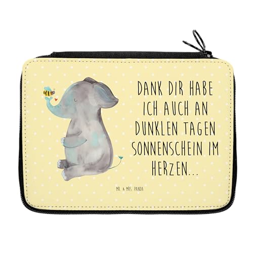 Mr. & Mrs. Panda Federmappe Elefant Biene - Geschenk, Hochzeitsgeschenk, Motiv, Schule, Federmäppchen, lustige Sprüche, Heiratsantrag, Federmappe