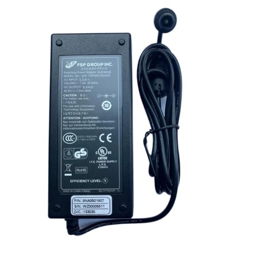 Cargador FSP 48V 1.04A Adaptador de Corriente para Grabador NVR y Monitoreo PoE Cable AU 5