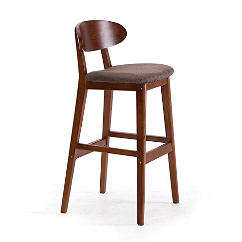 ZHJ Solid Wood Bar Chairs Creative Bar Chair Backrest Chair High Stool stool (Color : I)