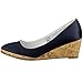 Buffalo London Satin Women's Pump, Blue Blue 08, 7 UK