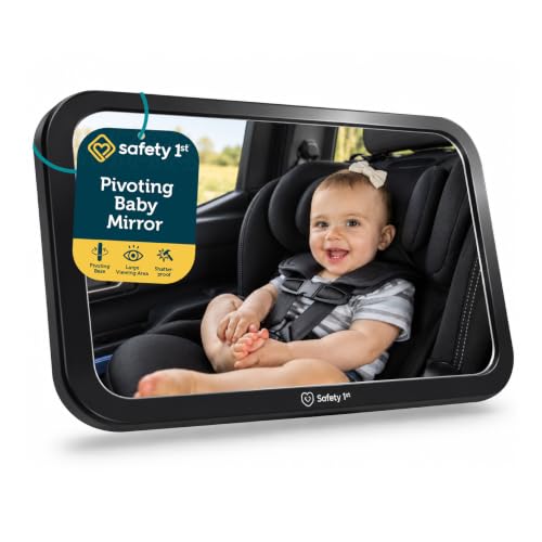 Safety 1st Baby Backseat Headrest Mirror for Rear Facing Infant Car Seat View, Universal Shatterproof Light & Wide Rearv