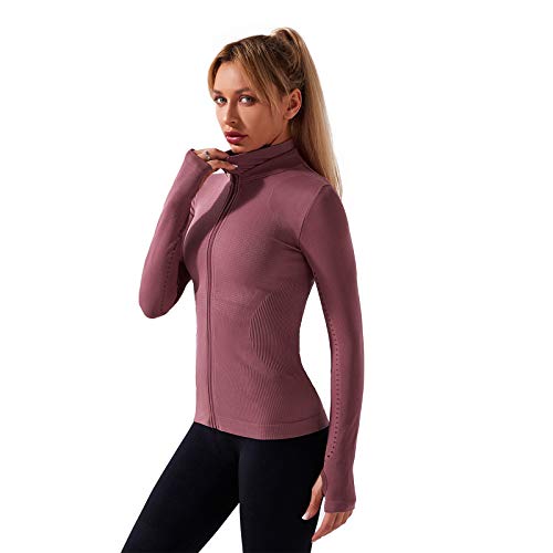 Chaqueta deportiva de manga larga para mujer en color rosso talla M