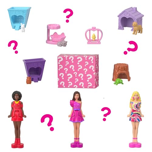 Barbie Mini Barbieland - Mini Casa Dei Sogni 1, Playset Con Bambola Barbie Da 3,8 Cm A Sorpresa, Mobili, Accessori, Ascensore E Piscina Inclusi, Giocattolo Per Bambini, 4+ Anni, HYF45 - 6