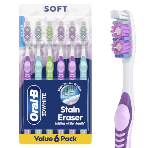 Image of Oral-B 3DWhite Stain Eraser Manual Toothbrush, Soft, 6 ct.
