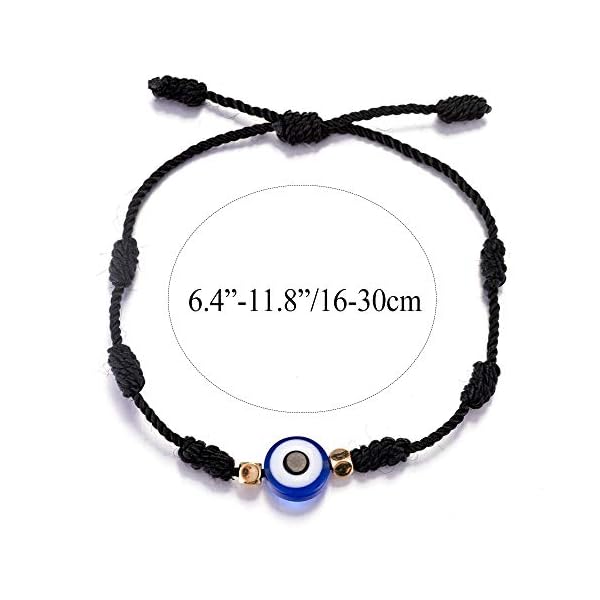 kelistom Handmade String Evil Eye Bracelet for Women Men Black Red Thread Adjustable Bracelets Minimalist Jewelry - Image 3