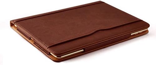 SALE! Iverson iPad 4 leather wallet cover case compatible with iPad 2 and iPad 3 with free screen protector and cleaning cloth. (CHOCOLATE)