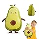 DASIAUTOEM Avocado Plüschtier, 35cm Weiche Kuscheltier Avocado Kissen, Geschenk für Kinder, Gefüllte PlüschKissen Spielzeug, Sofa-Rückenkissen, Kuschelkissen für Auto, Sofa, Schlafzimmer Wohnzimmer