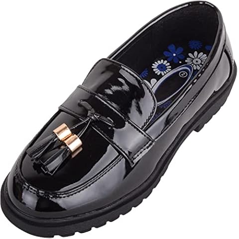 ABSOLUTE FOOTWEAR Girls Slip On School Shoes Cover