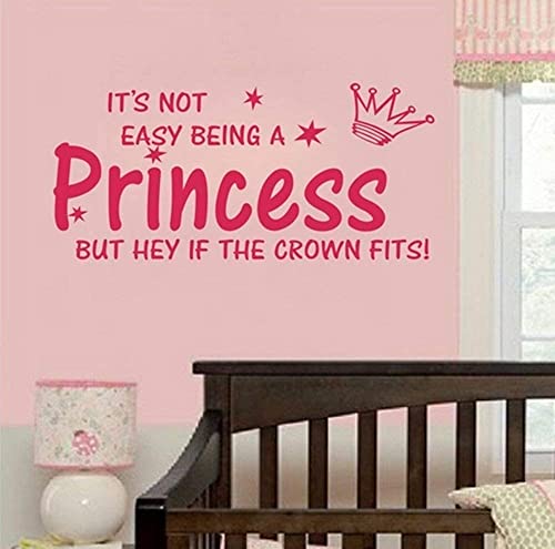 Blinggo vinilo decorativo frase princesa rosa 10 x 22 pulgadas miniatura 1