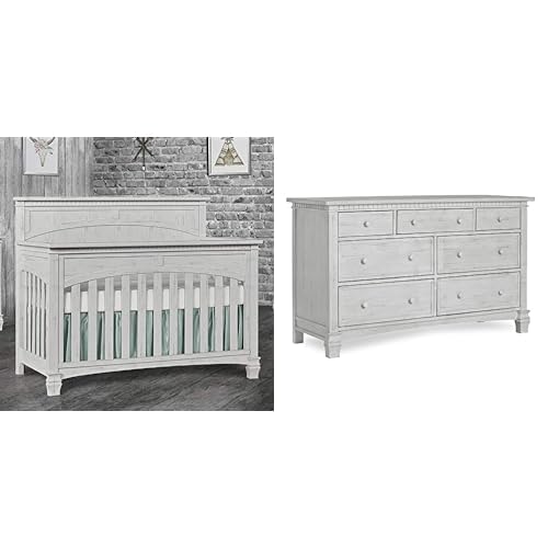 Evolur Santa Fe 5 in 1 Convertible Crib with Double