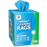 GLIMGLINT Microfiber Cleaning Cloth, 100 Pack Cleaning Rags, Lint-Free, Ultra Absorbent Reusable Paper Towels for Home, Kitchen, Car, Garage or Shop, Dish Rags, 11' x 9', Blue