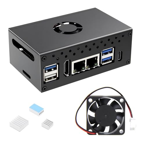 Gabinete metálico para RV2 N516 con ventilador de enfriamiento y disipador de calor de aluminio miniatura 5