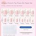 AddFavor 240pcs French Tip Press on Nails Short Square Fake Nails, White French Tip Nails Press ons Acrylic Press on Nail Square False Nail Tips for Women
