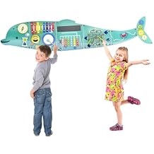 Baotree Activity Wall Busy Board Panels, Montessori Sensory Toys, Wall Activity Center, Educational Toy, Interactive Wooden Learning Toy for Toddler Playroom & Childrens Daycare
